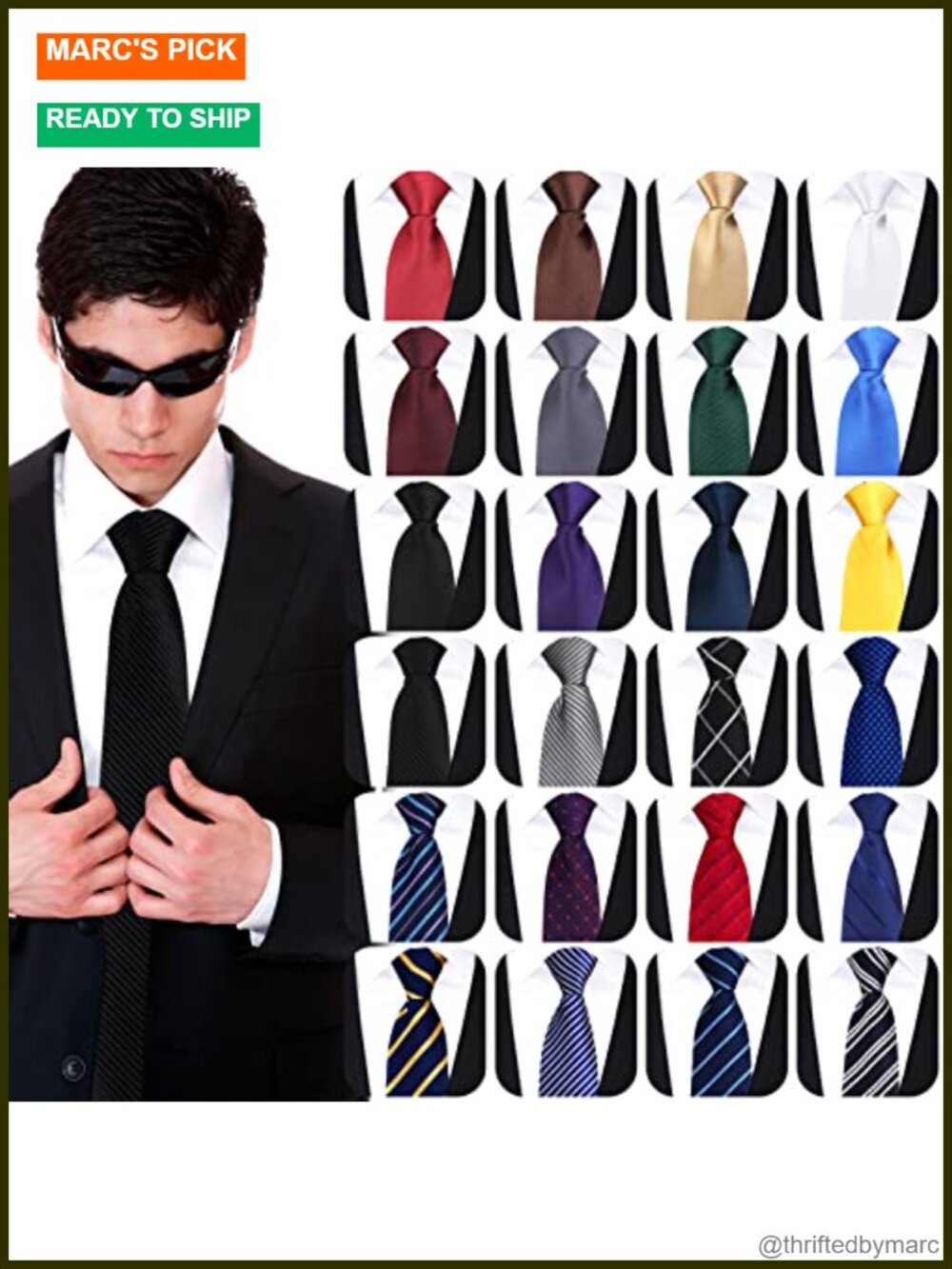 24 Pcs Adjustable Pre Tied Zipper Necktie Set Polyester Skin Friendly